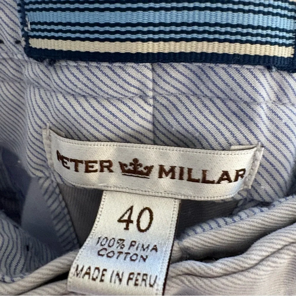 Peter Millar Men’s Pima Cotton Khakis. Size 40 waist‎ x 36 length. GUC Light tan